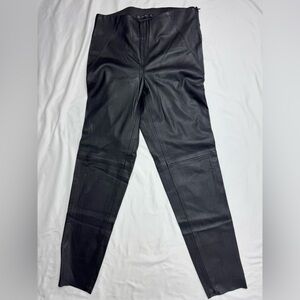 Zara High Waist Black Leather Pants/Leggings - Size M (A144)